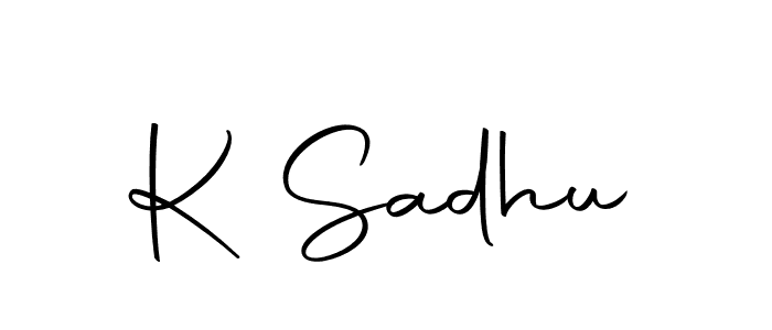 You should practise on your own different ways (Autography-DOLnW) to write your name (K Sadhu) in signature. don't let someone else do it for you. K Sadhu signature style 10 images and pictures png