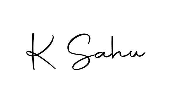 Create a beautiful signature design for name K Sahu. With this signature (Autography-DOLnW) fonts, you can make a handwritten signature for free. K Sahu signature style 10 images and pictures png