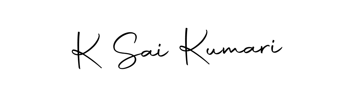 The best way (Autography-DOLnW) to make a short signature is to pick only two or three words in your name. The name K Sai Kumari include a total of six letters. For converting this name. K Sai Kumari signature style 10 images and pictures png