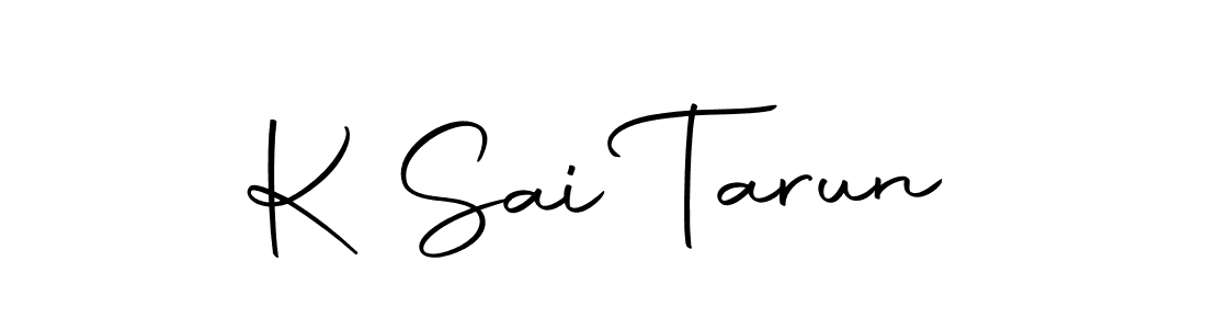 Use a signature maker to create a handwritten signature online. With this signature software, you can design (Autography-DOLnW) your own signature for name K Sai Tarun. K Sai Tarun signature style 10 images and pictures png