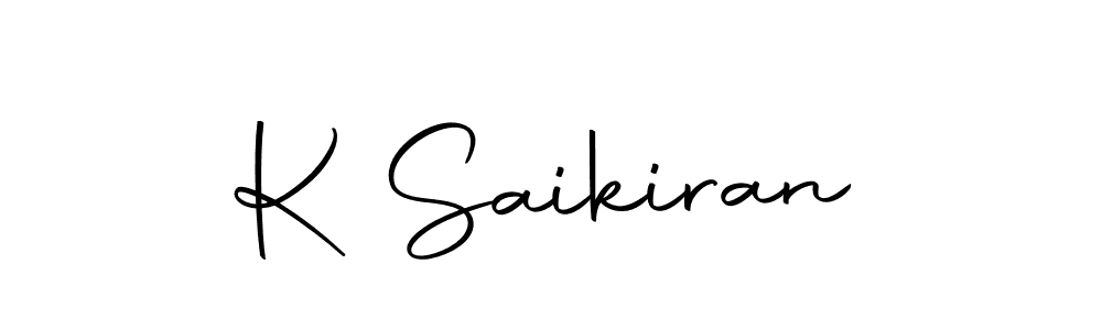 if you are searching for the best signature style for your name K Saikiran. so please give up your signature search. here we have designed multiple signature styles  using Autography-DOLnW. K Saikiran signature style 10 images and pictures png