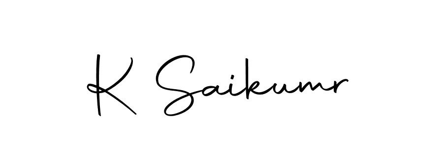 Make a beautiful signature design for name K Saikumr. With this signature (Autography-DOLnW) style, you can create a handwritten signature for free. K Saikumr signature style 10 images and pictures png