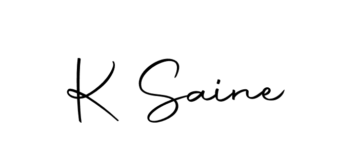 Also we have K Saine name is the best signature style. Create professional handwritten signature collection using Autography-DOLnW autograph style. K Saine signature style 10 images and pictures png