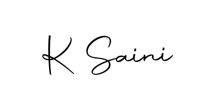 You can use this online signature creator to create a handwritten signature for the name K Saini. This is the best online autograph maker. K Saini signature style 10 images and pictures png