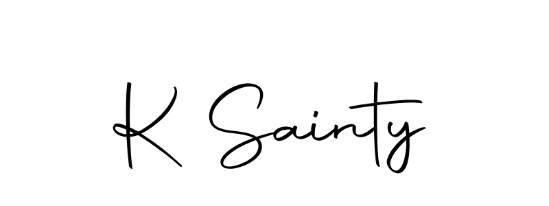 The best way (Autography-DOLnW) to make a short signature is to pick only two or three words in your name. The name K Sainty include a total of six letters. For converting this name. K Sainty signature style 10 images and pictures png