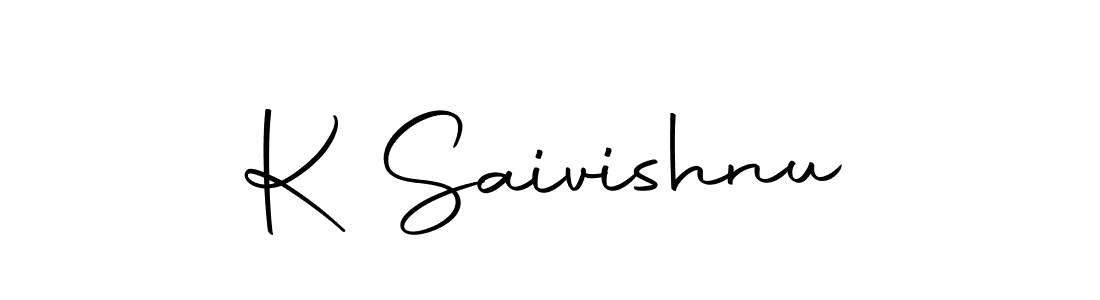 Make a beautiful signature design for name K Saivishnu. With this signature (Autography-DOLnW) style, you can create a handwritten signature for free. K Saivishnu signature style 10 images and pictures png