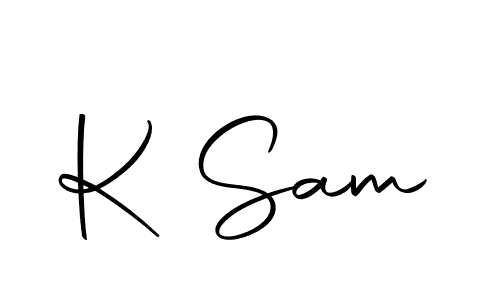 The best way (Autography-DOLnW) to make a short signature is to pick only two or three words in your name. The name K Sam include a total of six letters. For converting this name. K Sam signature style 10 images and pictures png