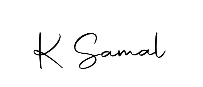 You can use this online signature creator to create a handwritten signature for the name K Samal. This is the best online autograph maker. K Samal signature style 10 images and pictures png