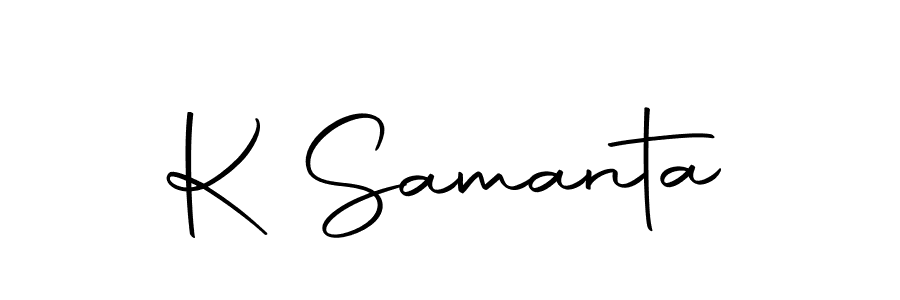 Make a short K Samanta signature style. Manage your documents anywhere anytime using Autography-DOLnW. Create and add eSignatures, submit forms, share and send files easily. K Samanta signature style 10 images and pictures png