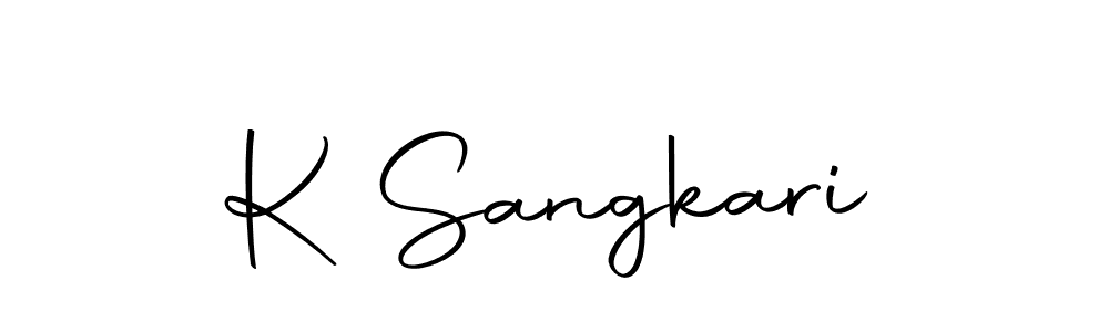 Create a beautiful signature design for name K Sangkari. With this signature (Autography-DOLnW) fonts, you can make a handwritten signature for free. K Sangkari signature style 10 images and pictures png