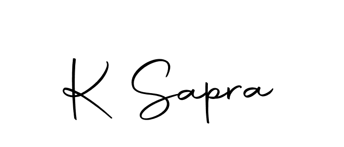 You should practise on your own different ways (Autography-DOLnW) to write your name (K Sapra) in signature. don't let someone else do it for you. K Sapra signature style 10 images and pictures png