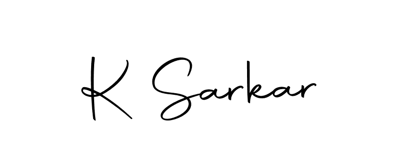 How to make K Sarkar name signature. Use Autography-DOLnW style for creating short signs online. This is the latest handwritten sign. K Sarkar signature style 10 images and pictures png