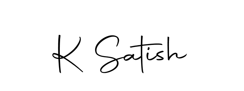 Make a beautiful signature design for name K Satish. With this signature (Autography-DOLnW) style, you can create a handwritten signature for free. K Satish signature style 10 images and pictures png