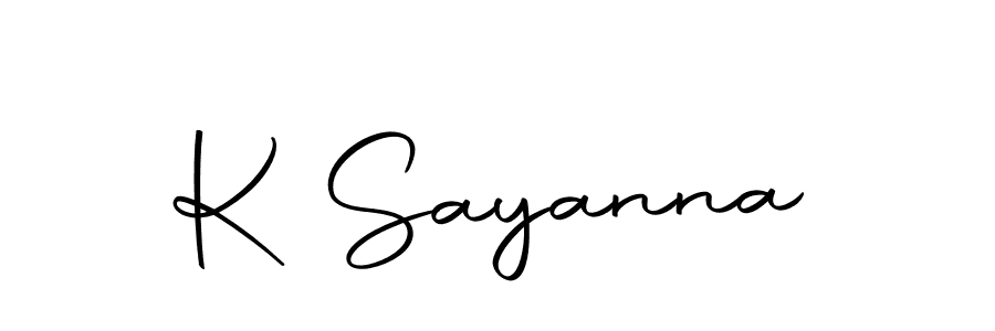 Also we have K Sayanna name is the best signature style. Create professional handwritten signature collection using Autography-DOLnW autograph style. K Sayanna signature style 10 images and pictures png