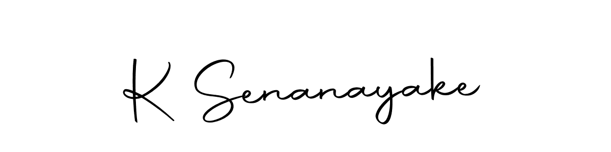 Create a beautiful signature design for name K Senanayake. With this signature (Autography-DOLnW) fonts, you can make a handwritten signature for free. K Senanayake signature style 10 images and pictures png