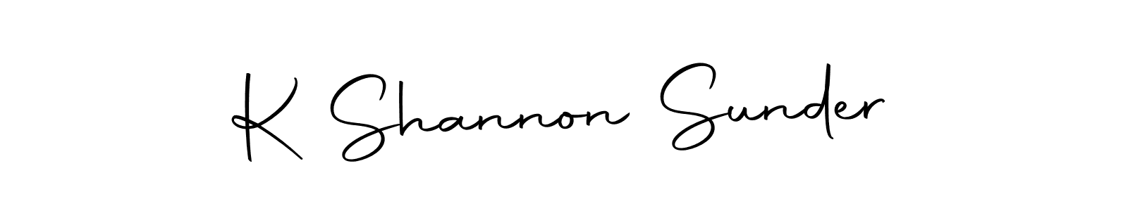 Also we have K Shannon Sunder name is the best signature style. Create professional handwritten signature collection using Autography-DOLnW autograph style. K Shannon Sunder signature style 10 images and pictures png