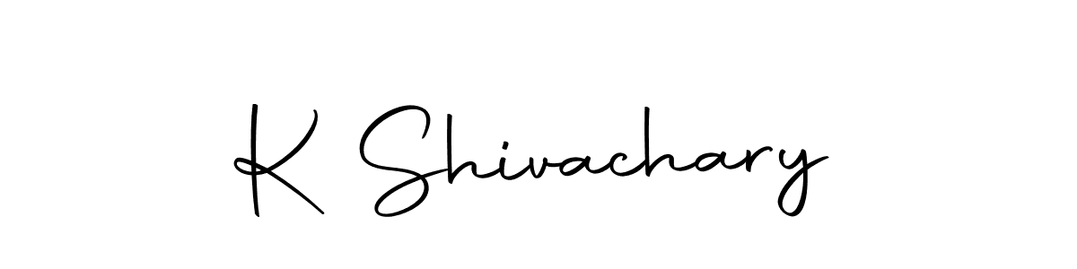 You should practise on your own different ways (Autography-DOLnW) to write your name (K Shivachary) in signature. don't let someone else do it for you. K Shivachary signature style 10 images and pictures png