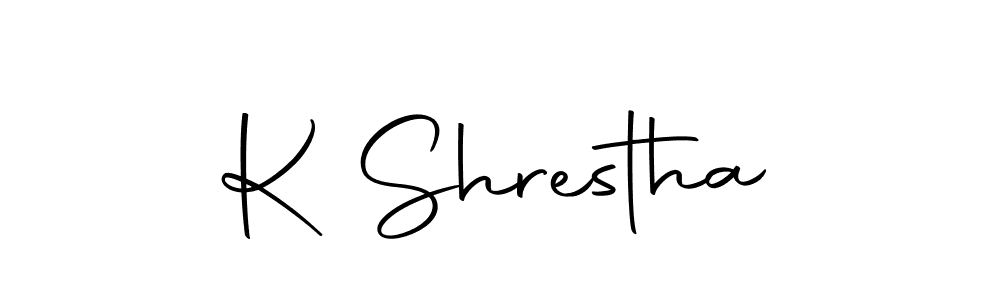 Design your own signature with our free online signature maker. With this signature software, you can create a handwritten (Autography-DOLnW) signature for name K Shrestha. K Shrestha signature style 10 images and pictures png