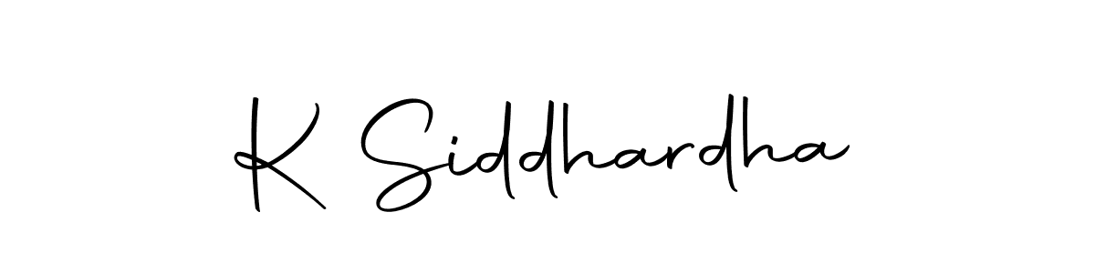 Create a beautiful signature design for name K Siddhardha. With this signature (Autography-DOLnW) fonts, you can make a handwritten signature for free. K Siddhardha signature style 10 images and pictures png