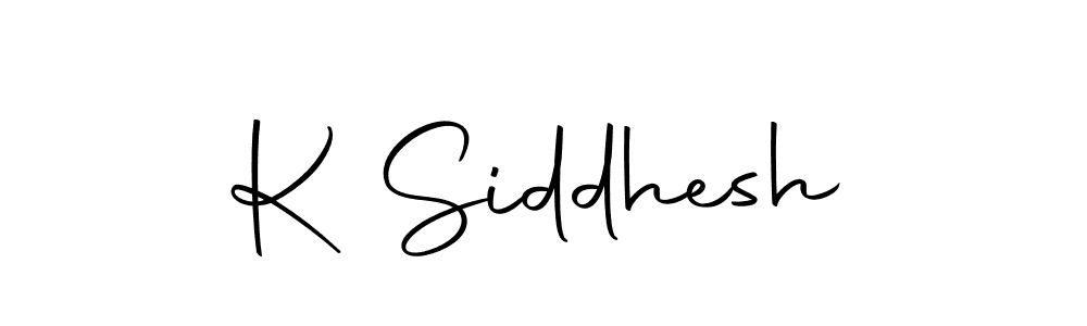 How to make K Siddhesh name signature. Use Autography-DOLnW style for creating short signs online. This is the latest handwritten sign. K Siddhesh signature style 10 images and pictures png