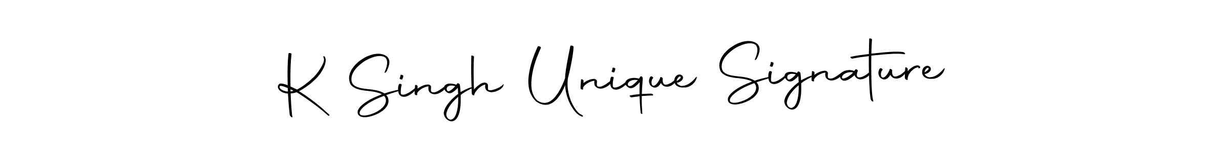 Make a beautiful signature design for name K Singh Unique Signature. With this signature (Autography-DOLnW) style, you can create a handwritten signature for free. K Singh Unique Signature signature style 10 images and pictures png