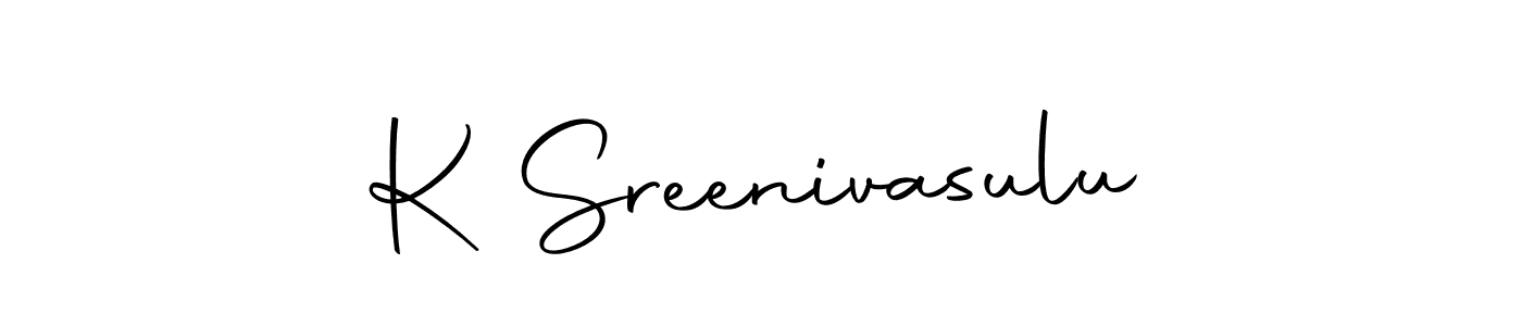 Use a signature maker to create a handwritten signature online. With this signature software, you can design (Autography-DOLnW) your own signature for name K Sreenivasulu. K Sreenivasulu signature style 10 images and pictures png