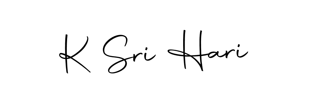 You should practise on your own different ways (Autography-DOLnW) to write your name (K Sri Hari) in signature. don't let someone else do it for you. K Sri Hari signature style 10 images and pictures png