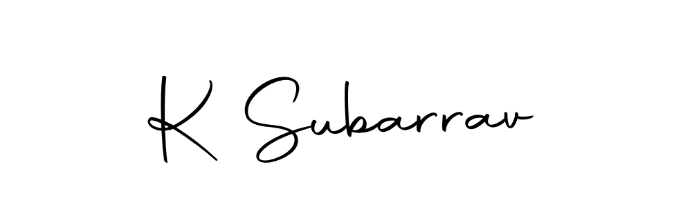 It looks lik you need a new signature style for name K Subarrav. Design unique handwritten (Autography-DOLnW) signature with our free signature maker in just a few clicks. K Subarrav signature style 10 images and pictures png