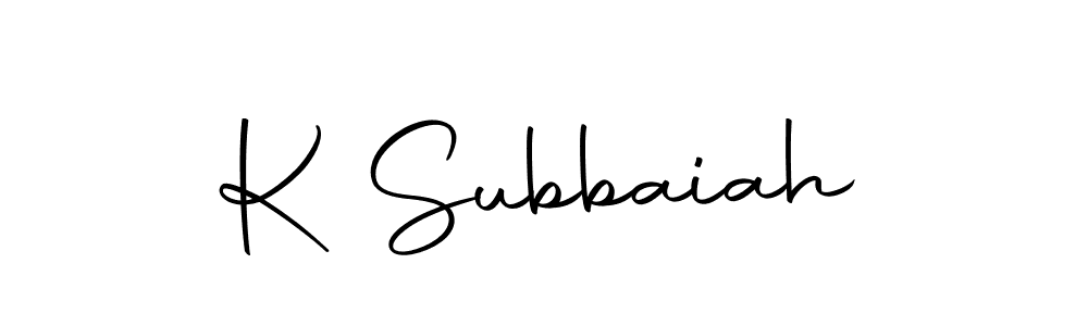Also we have K Subbaiah name is the best signature style. Create professional handwritten signature collection using Autography-DOLnW autograph style. K Subbaiah signature style 10 images and pictures png