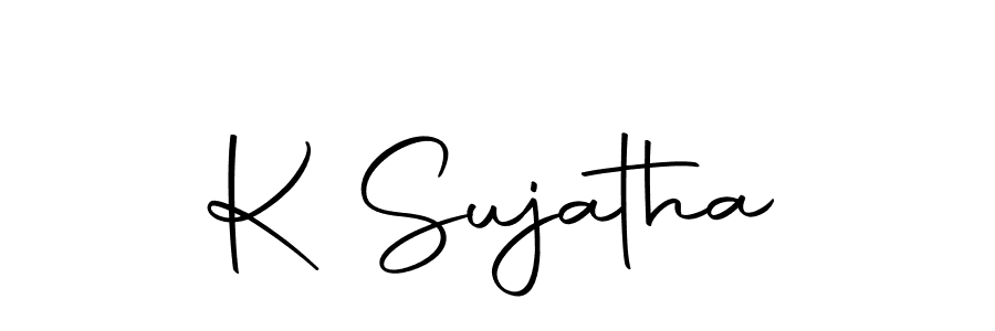 Design your own signature with our free online signature maker. With this signature software, you can create a handwritten (Autography-DOLnW) signature for name K Sujatha. K Sujatha signature style 10 images and pictures png