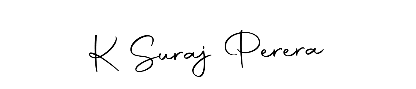 Create a beautiful signature design for name K Suraj Perera. With this signature (Autography-DOLnW) fonts, you can make a handwritten signature for free. K Suraj Perera signature style 10 images and pictures png