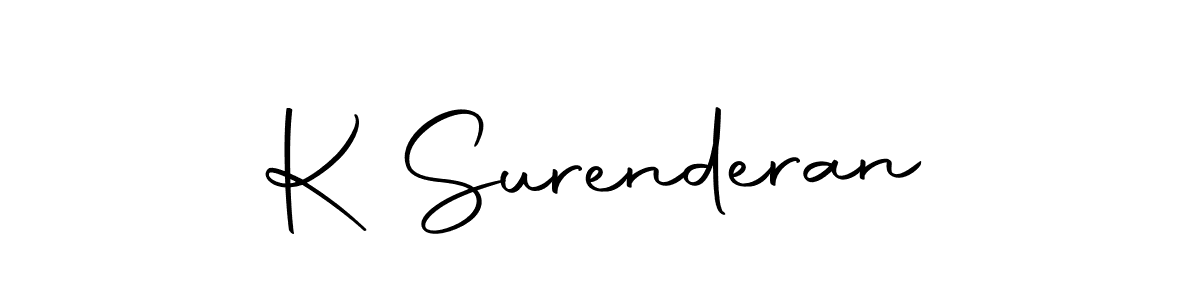Autography-DOLnW is a professional signature style that is perfect for those who want to add a touch of class to their signature. It is also a great choice for those who want to make their signature more unique. Get K Surenderan name to fancy signature for free. K Surenderan signature style 10 images and pictures png