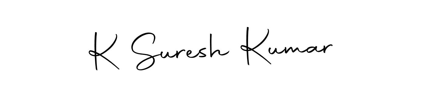 Create a beautiful signature design for name K Suresh Kumar. With this signature (Autography-DOLnW) fonts, you can make a handwritten signature for free. K Suresh Kumar signature style 10 images and pictures png