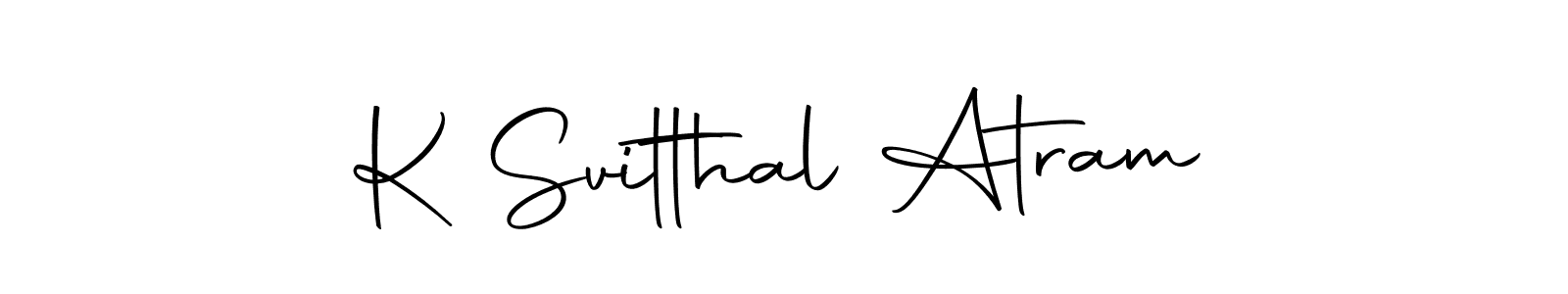 Use a signature maker to create a handwritten signature online. With this signature software, you can design (Autography-DOLnW) your own signature for name K Svitthal Atram. K Svitthal Atram signature style 10 images and pictures png