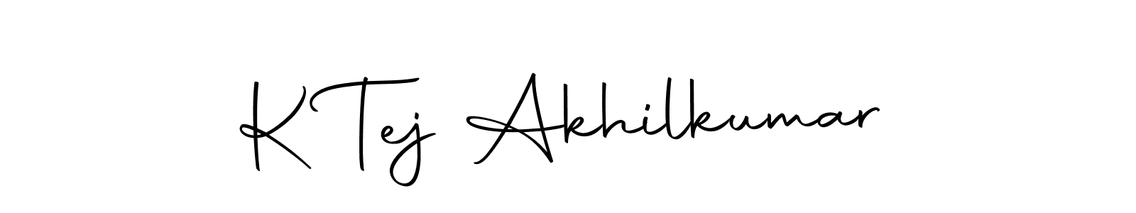 The best way (Autography-DOLnW) to make a short signature is to pick only two or three words in your name. The name K Tej Akhilkumar include a total of six letters. For converting this name. K Tej Akhilkumar signature style 10 images and pictures png
