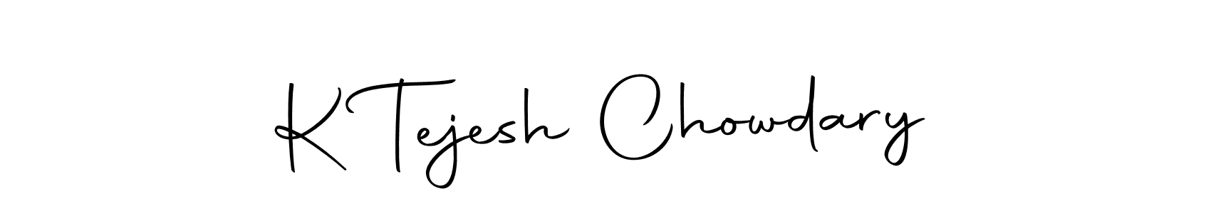 Make a beautiful signature design for name K Tejesh Chowdary. Use this online signature maker to create a handwritten signature for free. K Tejesh Chowdary signature style 10 images and pictures png