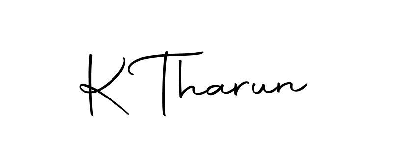 Also we have K Tharun name is the best signature style. Create professional handwritten signature collection using Autography-DOLnW autograph style. K Tharun signature style 10 images and pictures png