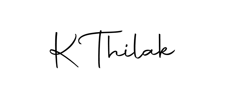 How to make K Thilak signature? Autography-DOLnW is a professional autograph style. Create handwritten signature for K Thilak name. K Thilak signature style 10 images and pictures png