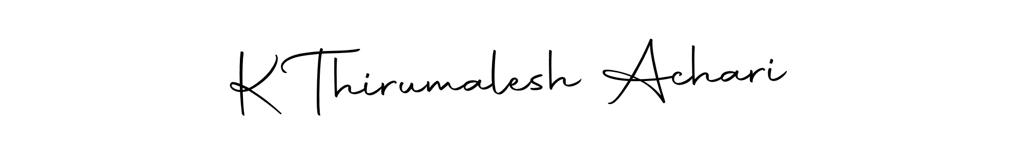 Use a signature maker to create a handwritten signature online. With this signature software, you can design (Autography-DOLnW) your own signature for name K Thirumalesh Achari. K Thirumalesh Achari signature style 10 images and pictures png