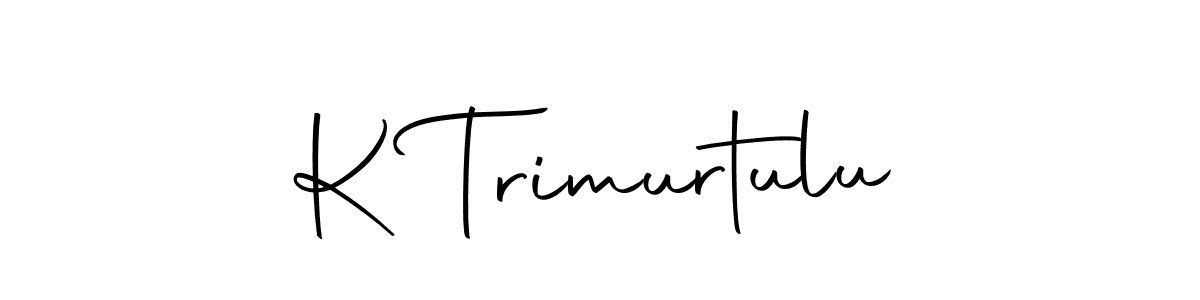 Make a beautiful signature design for name K Trimurtulu. With this signature (Autography-DOLnW) style, you can create a handwritten signature for free. K Trimurtulu signature style 10 images and pictures png