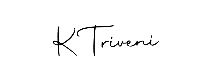 Make a beautiful signature design for name K Triveni. Use this online signature maker to create a handwritten signature for free. K Triveni signature style 10 images and pictures png