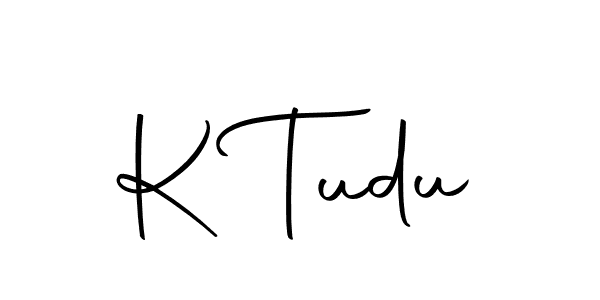 You should practise on your own different ways (Autography-DOLnW) to write your name (K Tudu) in signature. don't let someone else do it for you. K Tudu signature style 10 images and pictures png