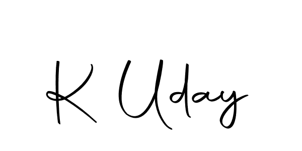 Use a signature maker to create a handwritten signature online. With this signature software, you can design (Autography-DOLnW) your own signature for name K Uday. K Uday signature style 10 images and pictures png