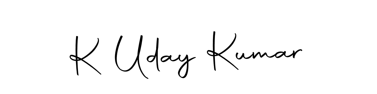 You should practise on your own different ways (Autography-DOLnW) to write your name (K Uday Kumar) in signature. don't let someone else do it for you. K Uday Kumar signature style 10 images and pictures png