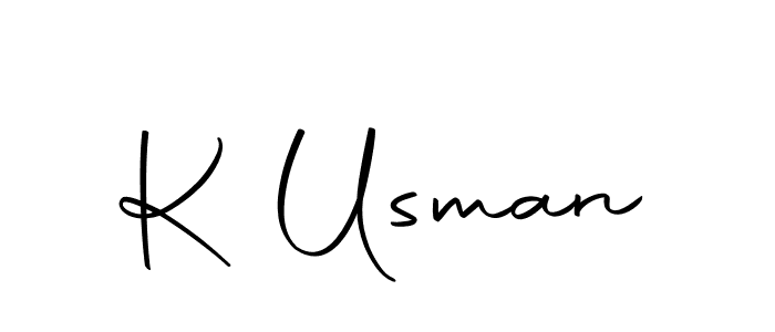 Make a beautiful signature design for name K Usman. With this signature (Autography-DOLnW) style, you can create a handwritten signature for free. K Usman signature style 10 images and pictures png