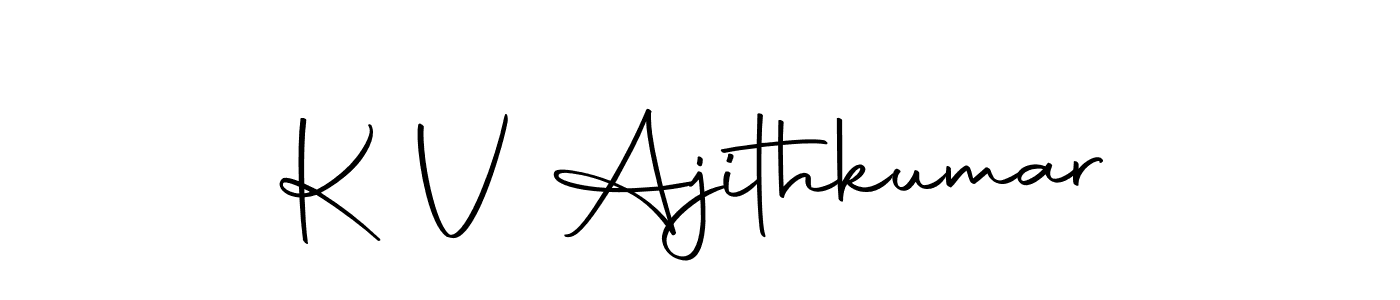 The best way (Autography-DOLnW) to make a short signature is to pick only two or three words in your name. The name K V Ajithkumar include a total of six letters. For converting this name. K V Ajithkumar signature style 10 images and pictures png