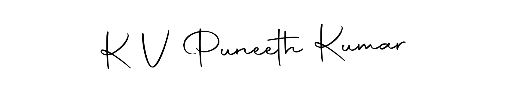 Make a short K V Puneeth Kumar signature style. Manage your documents anywhere anytime using Autography-DOLnW. Create and add eSignatures, submit forms, share and send files easily. K V Puneeth Kumar signature style 10 images and pictures png