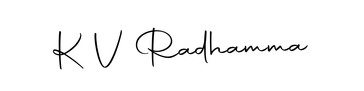 How to make K V Radhamma signature? Autography-DOLnW is a professional autograph style. Create handwritten signature for K V Radhamma name. K V Radhamma signature style 10 images and pictures png