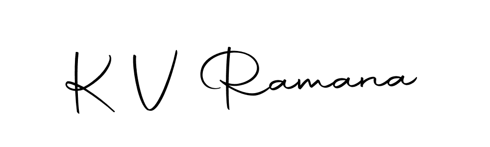 The best way (Autography-DOLnW) to make a short signature is to pick only two or three words in your name. The name K V Ramana include a total of six letters. For converting this name. K V Ramana signature style 10 images and pictures png