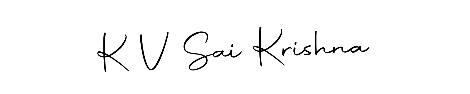 The best way (Autography-DOLnW) to make a short signature is to pick only two or three words in your name. The name K V Sai Krishna include a total of six letters. For converting this name. K V Sai Krishna signature style 10 images and pictures png